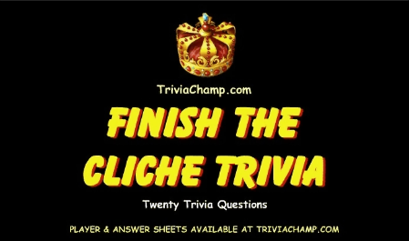 Finish the Cliche Trivia Video